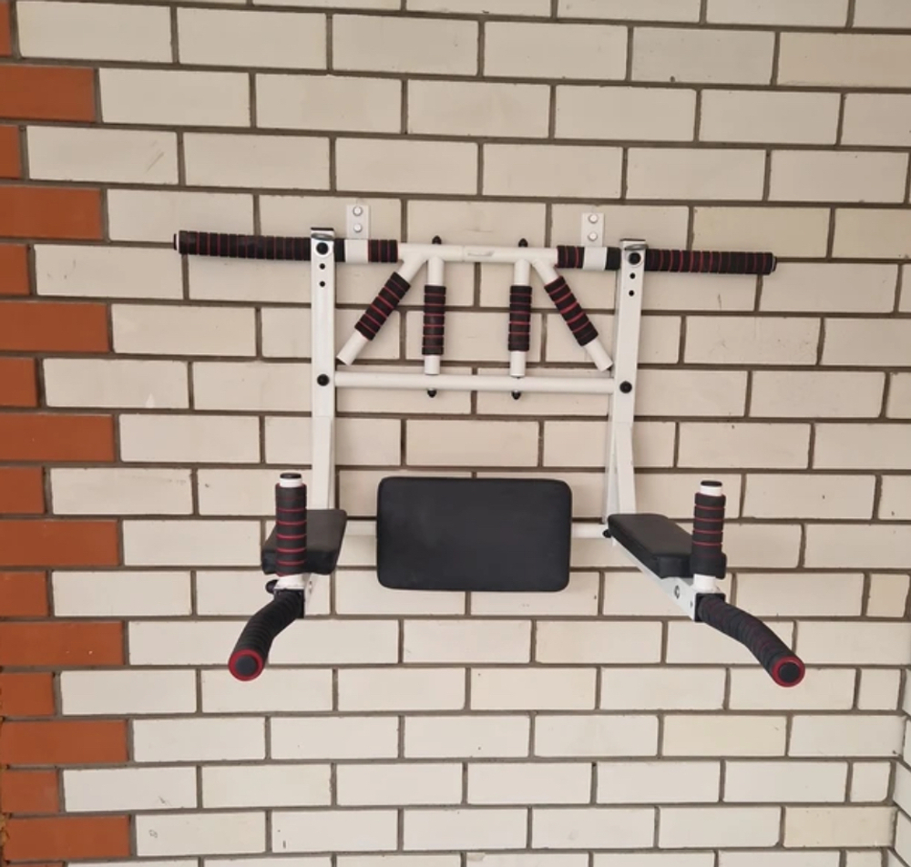 Турник-Брусья-Пресс 3в1 "Мультихват" Бело-Черный