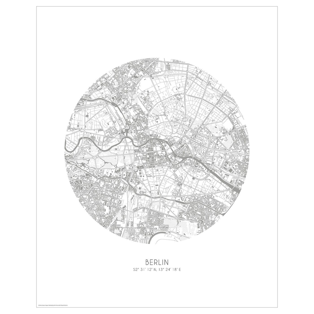 IKEA BILD  (ИКЕА БИЛД)  -  Плакат, план города, Берлин, 40x50 см.