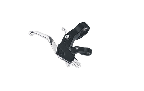 Ручки тормозные BLF-201 под "два-три пальца", алюминий, для рулей 22,2мм, черные/серебристые