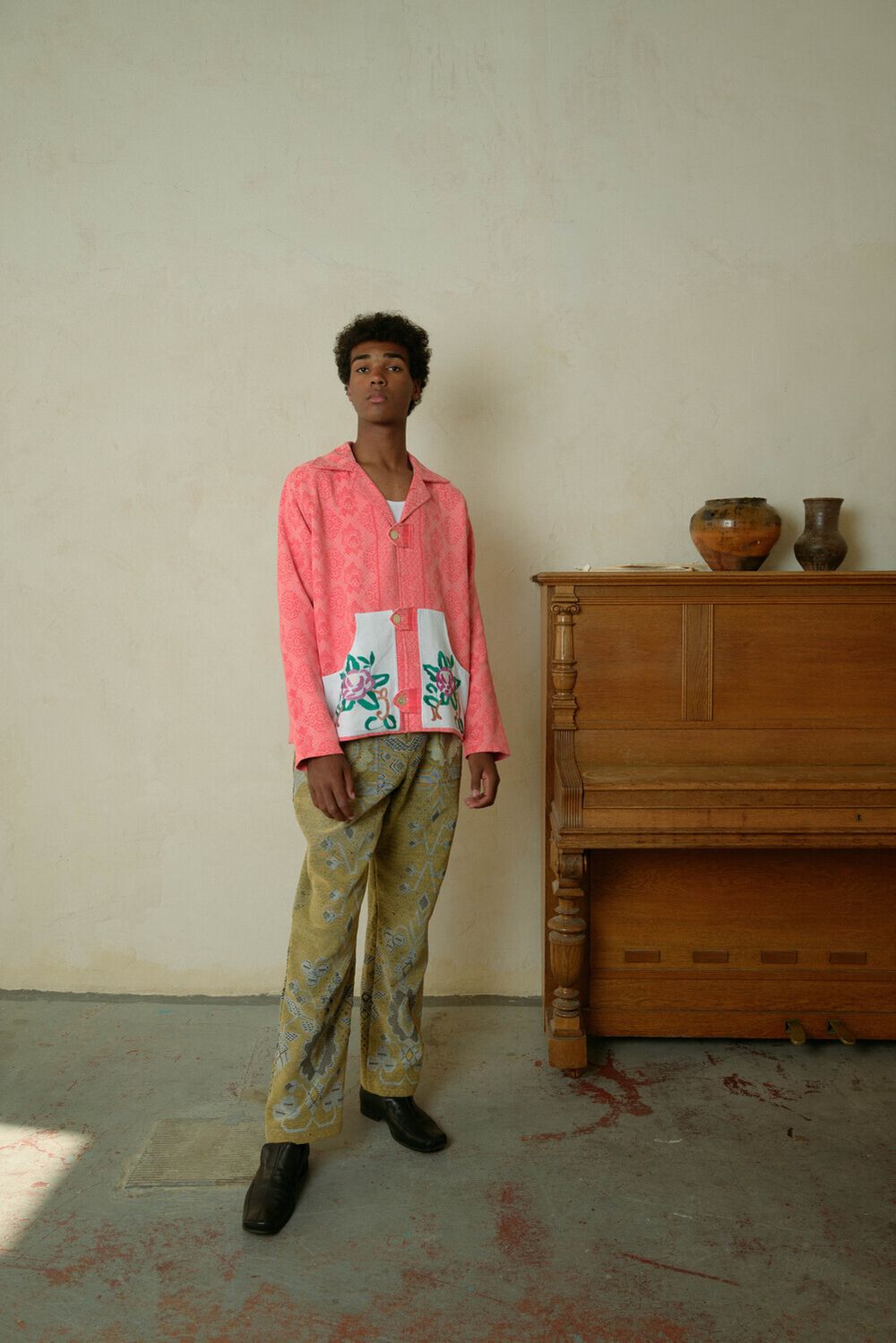 Куртка Soeurs с Большими Расшитыми Карманами / Hand-Embroidered Pockets розовая