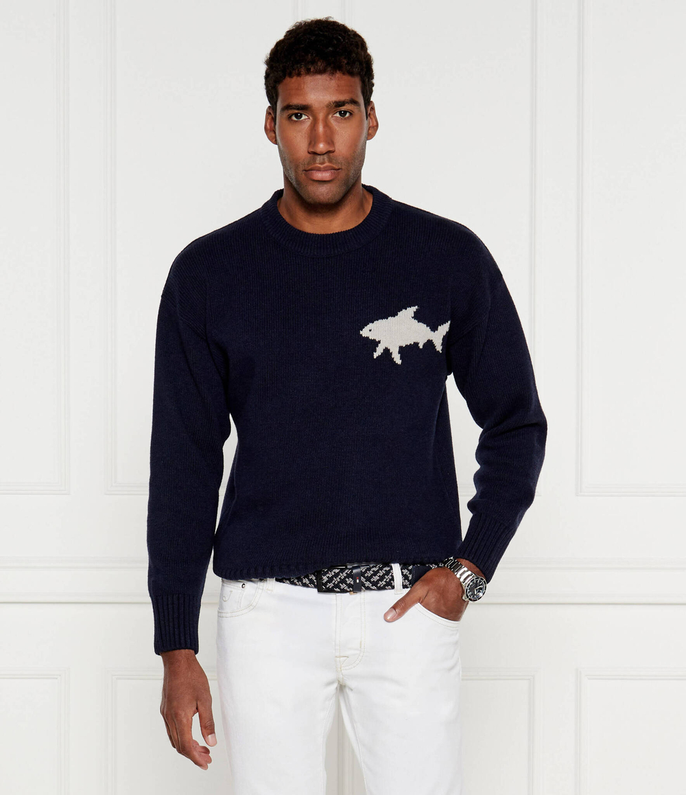 Хлопковый свитер Paul&Shark - темно-синий(14311040)