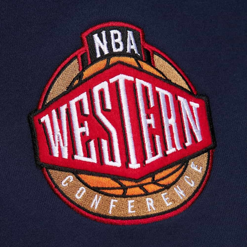 Баскетбольная толстовка Mitchell&Ness NBA Chainstitch Fleece Vintage Logo Dallas Mavericks Sweatshirt, Navy Blue