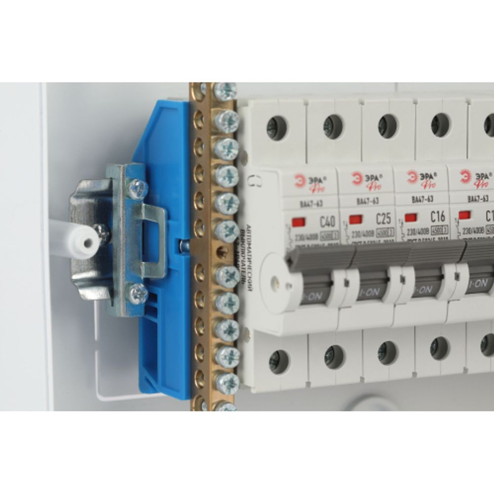 Ограничитель на DIN-рейку ЭРА NO-224-183 металлический с 2 винтами упаковка 3 штуки