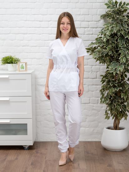 Костюм женский М-112-0 ( Тиси/белый)