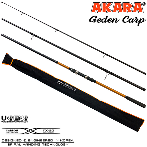 Удилище штекерное угольное карповое 3 колена Akara L17031 Geden Carp TX-20 3,0 Lb 3,6 м