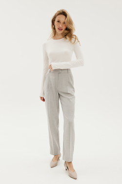Брюки серые зауженные