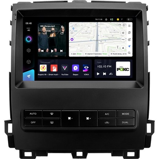 Магнитола для Lexus GX470 J120, Toyota Land Cruiser Prado 120 (климат на ШГУ, рамка тип 2) - Teyes CC3L на Android 10, 8-ядер, CarPlay, 4G SIM-слот