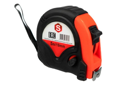 Рулетка 5 м х 19 мм с прорезиненным корпусом Samtools