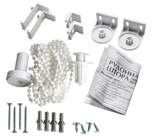 Комплект крепления для рулонных штор д17мм (3 в 1)