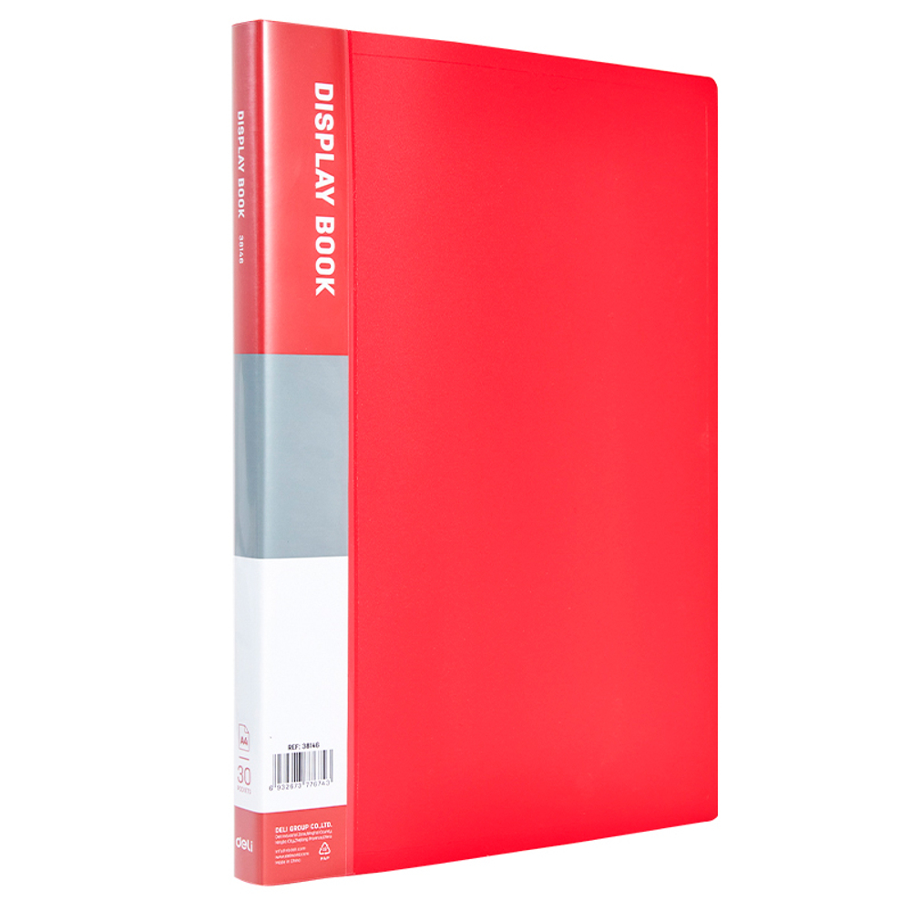 Папка с файлами DELI "Classic" на 30 вкладышей, 0.5 мм, красная