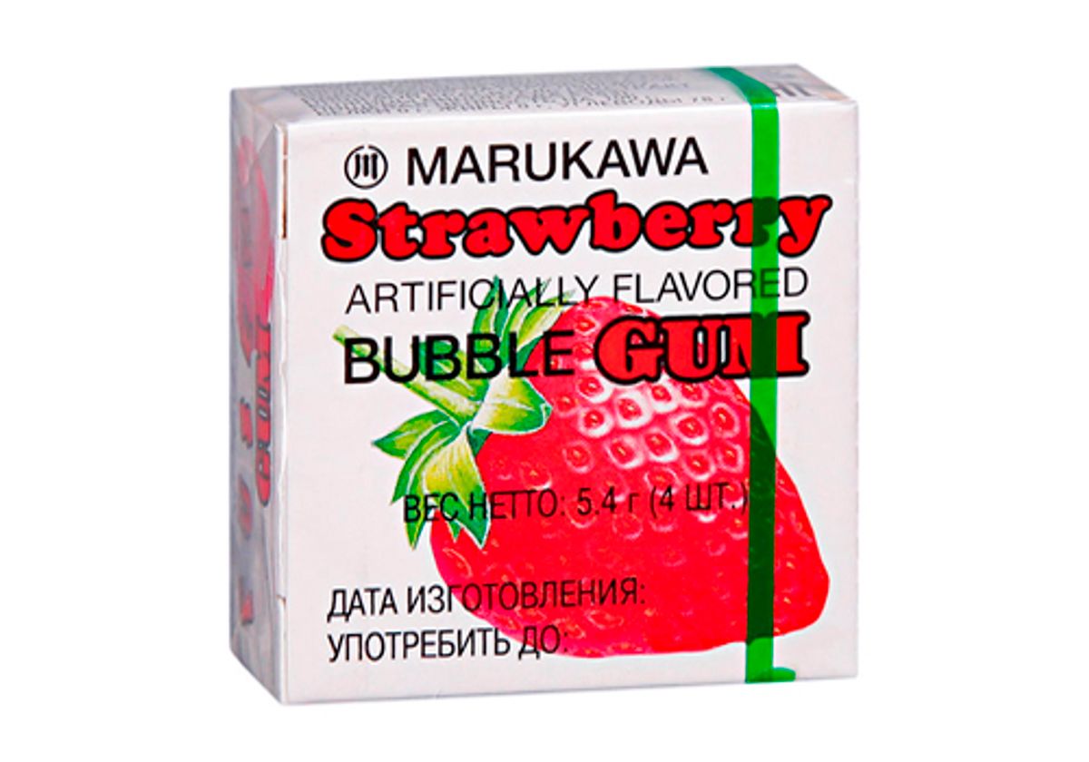 Жевательная резинка MARUKAWA клубника, 5.4г
