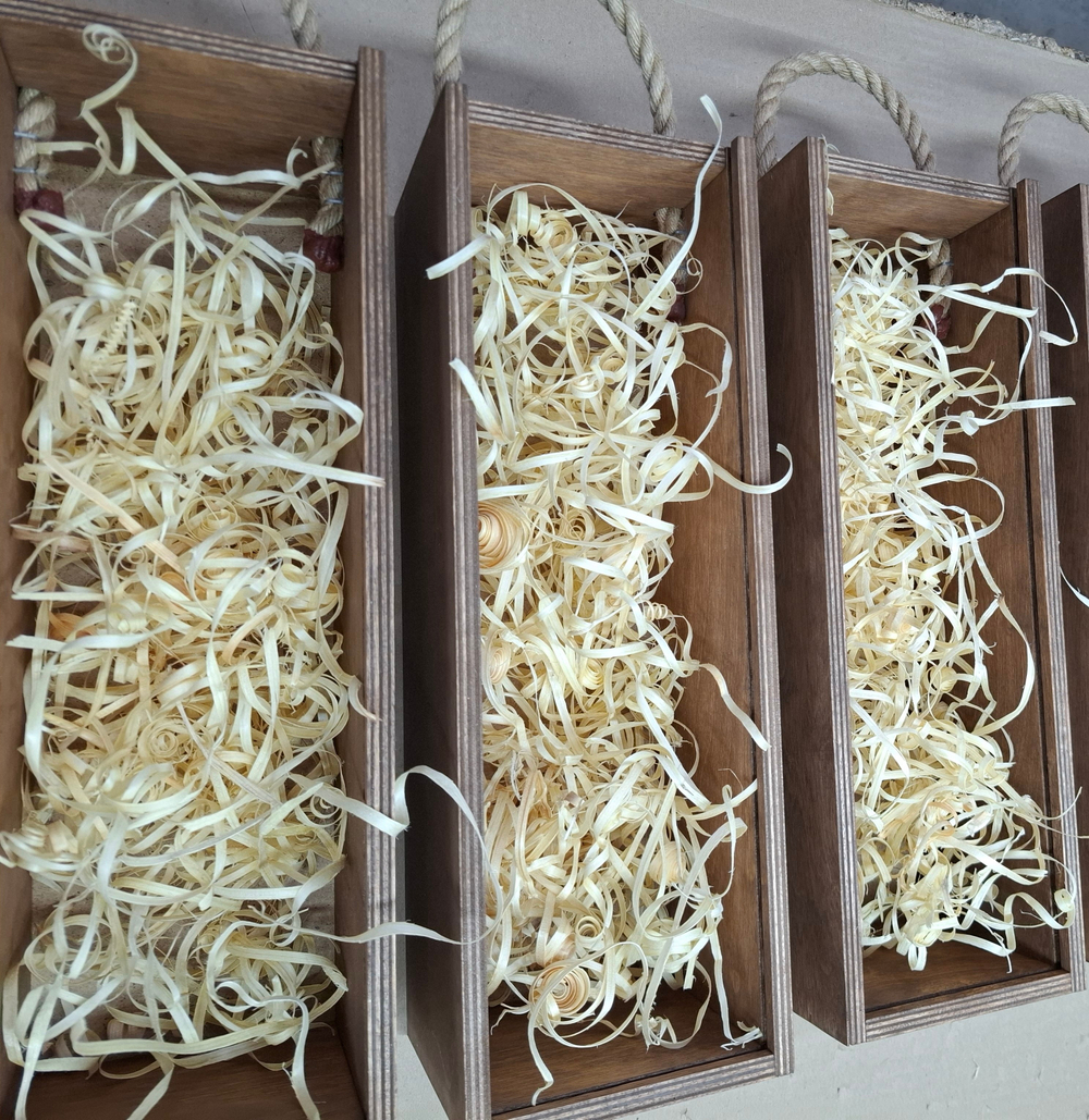 Короб винный деревянный серия "ДЕКОР" №3 (тип 2), на 3 бутылки