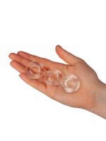 Набор из 3 гладких прозрачных эрекционных колец (Цвет: прозрачный)