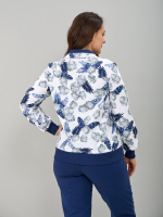 Костюм с брюками КБ-184/синий-одуванчикперья