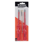 Набор отверток 3шт диэлектрических SL4*100, PH1*100, тестер