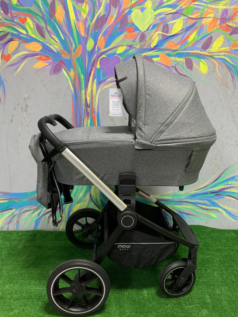 Коляска детская MOWBaby "ZOOM"PU (3в1) RA087 Silver Grey