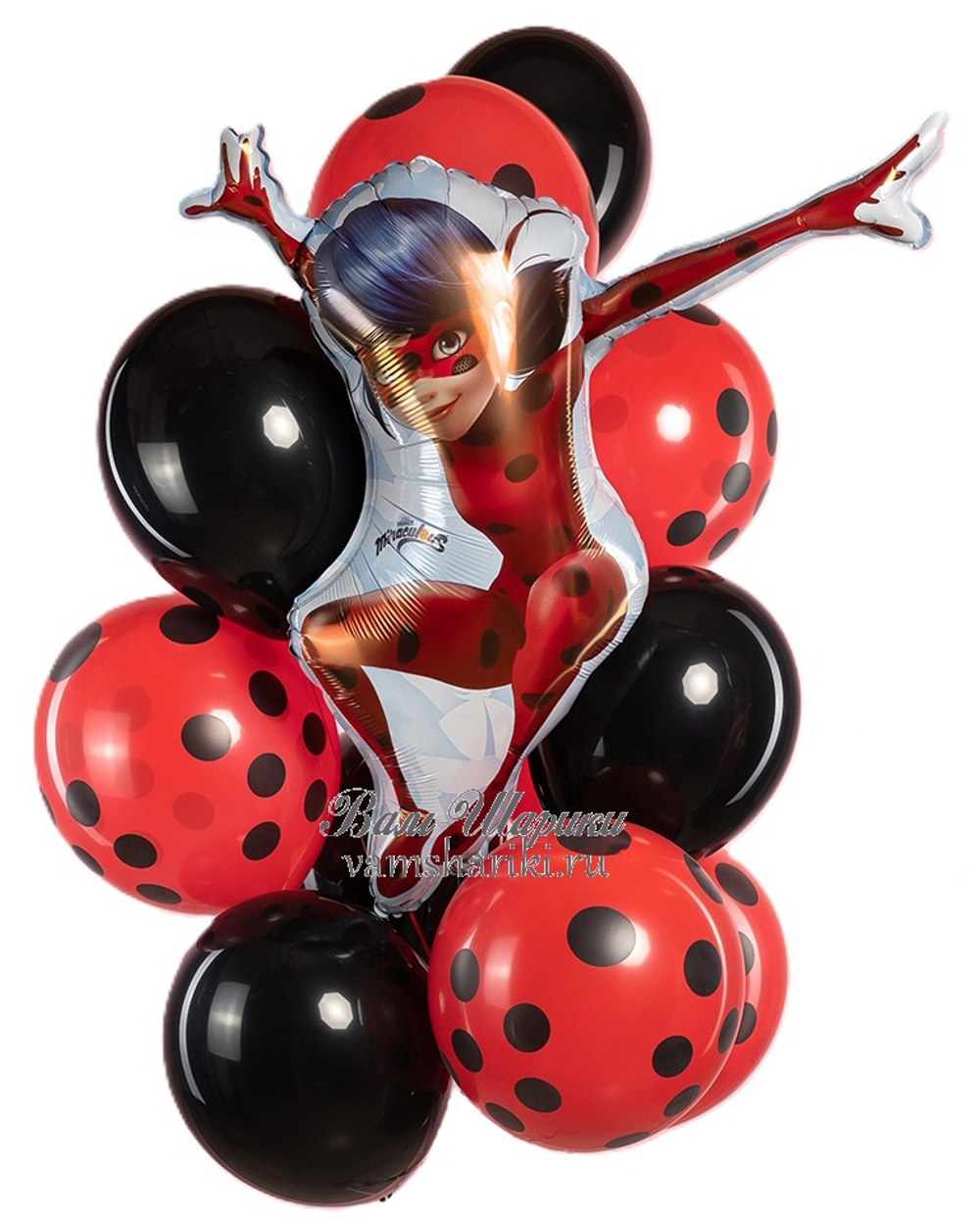 Купить шарики с гелием с героиней Леди Баг