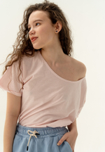 Футболка оверсайз Bowery NYC Slub Lady Pink