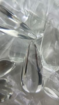 Кабошон стекло прозрачные для выкраски геля Миндаль 10шт/уп