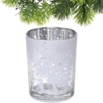 Подсвечник «Зимнее сияние» 10*12,5 см, Белый