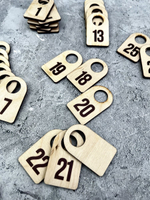 Номерки гардеробные набор 25 штук