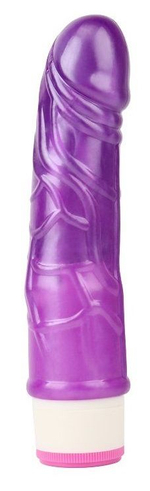 Фиолетовый вибратор-реалистик Stud Rod - 17,5 см. (Цвет: фиолетовый)