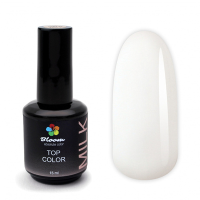 Bloom Top Color Milk - Топ для гель-лака Молочный, 15 мл