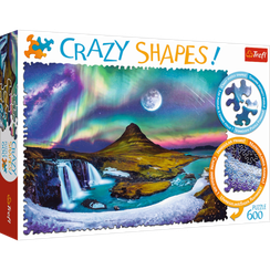 Puzzle "600 Crazy Shapes" - Aurora over Iceland