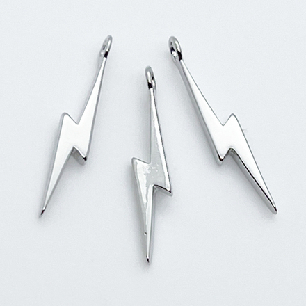 Подвеска Молния, цвет серебро, размер 22*4 мм, цена за 1 шт