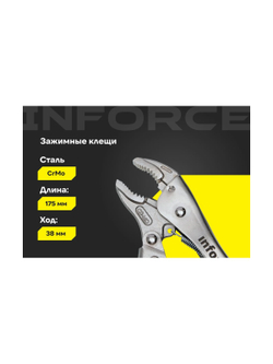 Зажимные клещи 175мм Inforce 06-03-01
