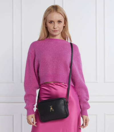 кожаная сумка-мессенджер Patrizia Pepe - черный(8B0101 L001)