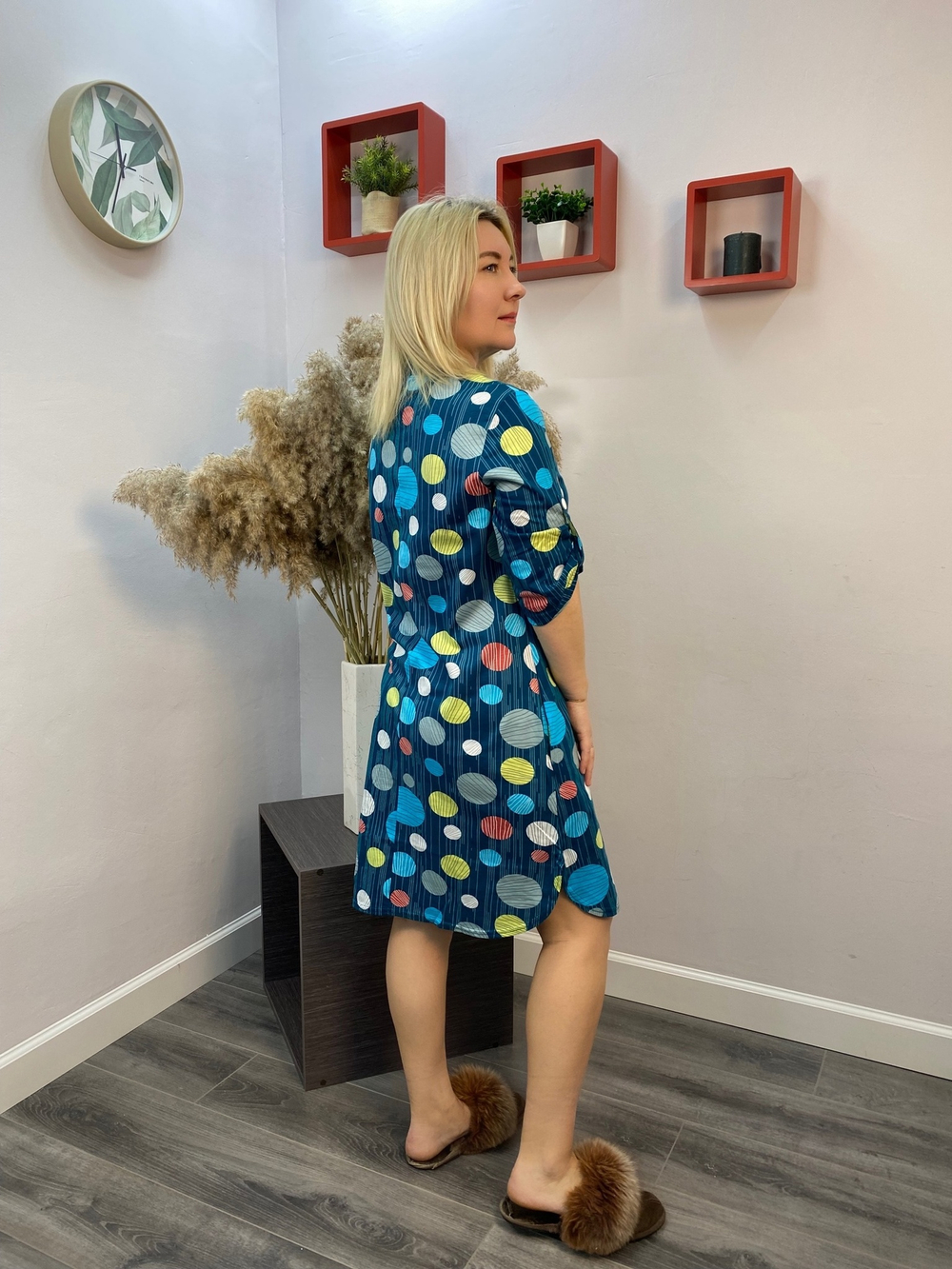 Халат женский "ХЛ-54 К.П" пуговицы (Отекс)