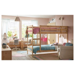 Кровать двухъярусная - IKEA MYDAL/ МИДАЛ ИКЕА, 90x200 см, коричневый