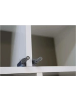 Шкаф для одежды распашной с полками Белый 100х57х220