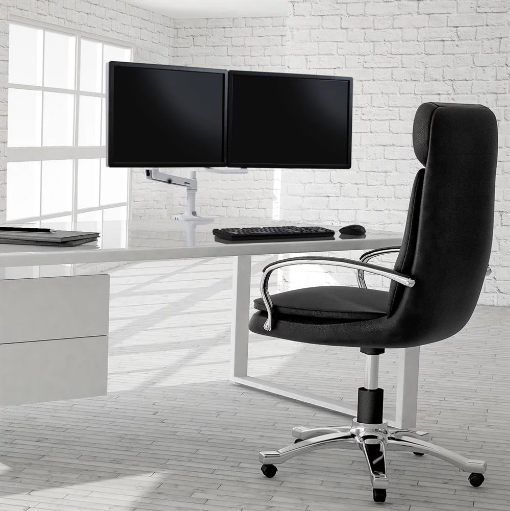 Настольный кронштейн Ergotron LX для двух мониторов (45-489-216), Белый