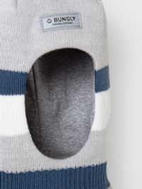 Шлем демисезонный из смесовой шерсти Колор блок "Жемчуг"