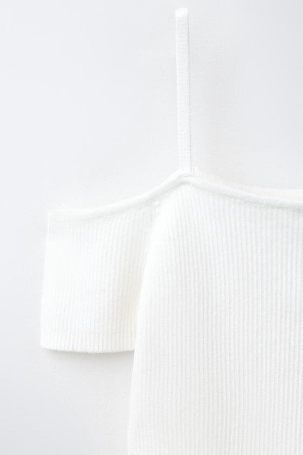 ZARA ТОП В РУБЧИК, ЖЕЛТОВАТО-БЕЛЫЙ