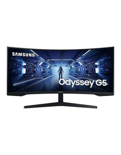 Монитор LCD Samsung 34" C34G55TWWI черный (VA 3440x1440 165Hz 1ms 8bit 21:9 250cd 2500:1 178 / 178 HDMI2.0 DisplayPort1.4 FreeSync(Prem))