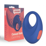 Синее эрекционное виброкольцо 3,1см Feelz Toys Rrring Casual Date Cock Ring