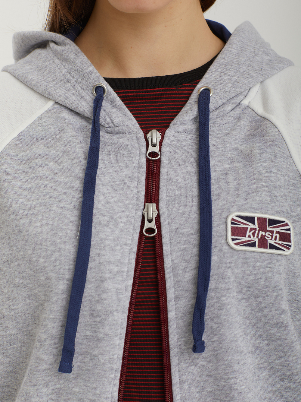 Женская Толстовка Color Block Raglan Zip Up