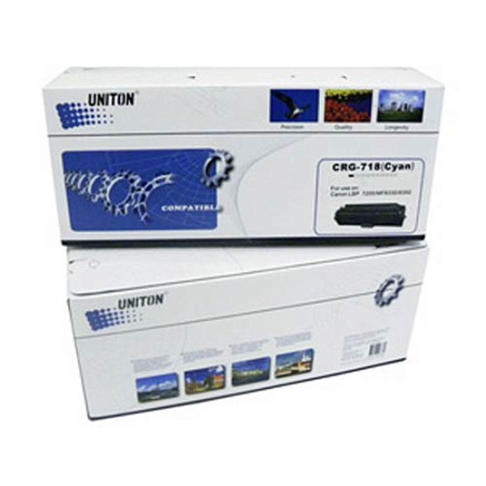 Картридж UNITON, аналог CANON 718C для LBP-7200 голубой (2,8K)