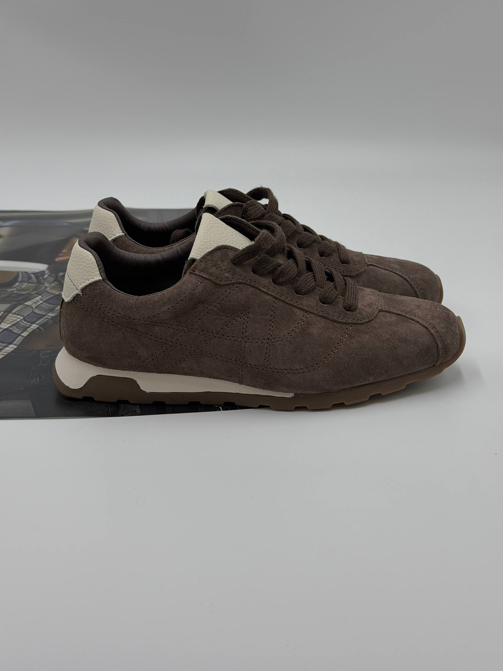 Кроссовки женские натуральная кожа арт. 295-3 цвет "светло-коричневый"