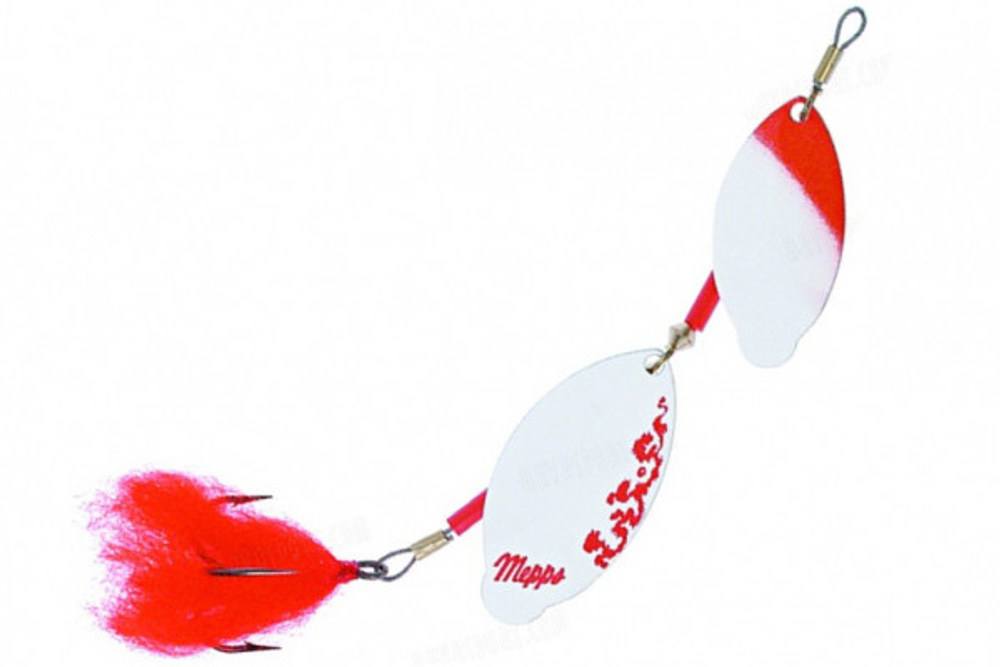 Блесна вращающаяся Mepps TANDEM PIKE, Red/White/SILVER (блистер)