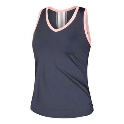 Женская теннисная майка Lucky in Love Olympian V-Neck Tank Top Women - Dark Grey, Apricot