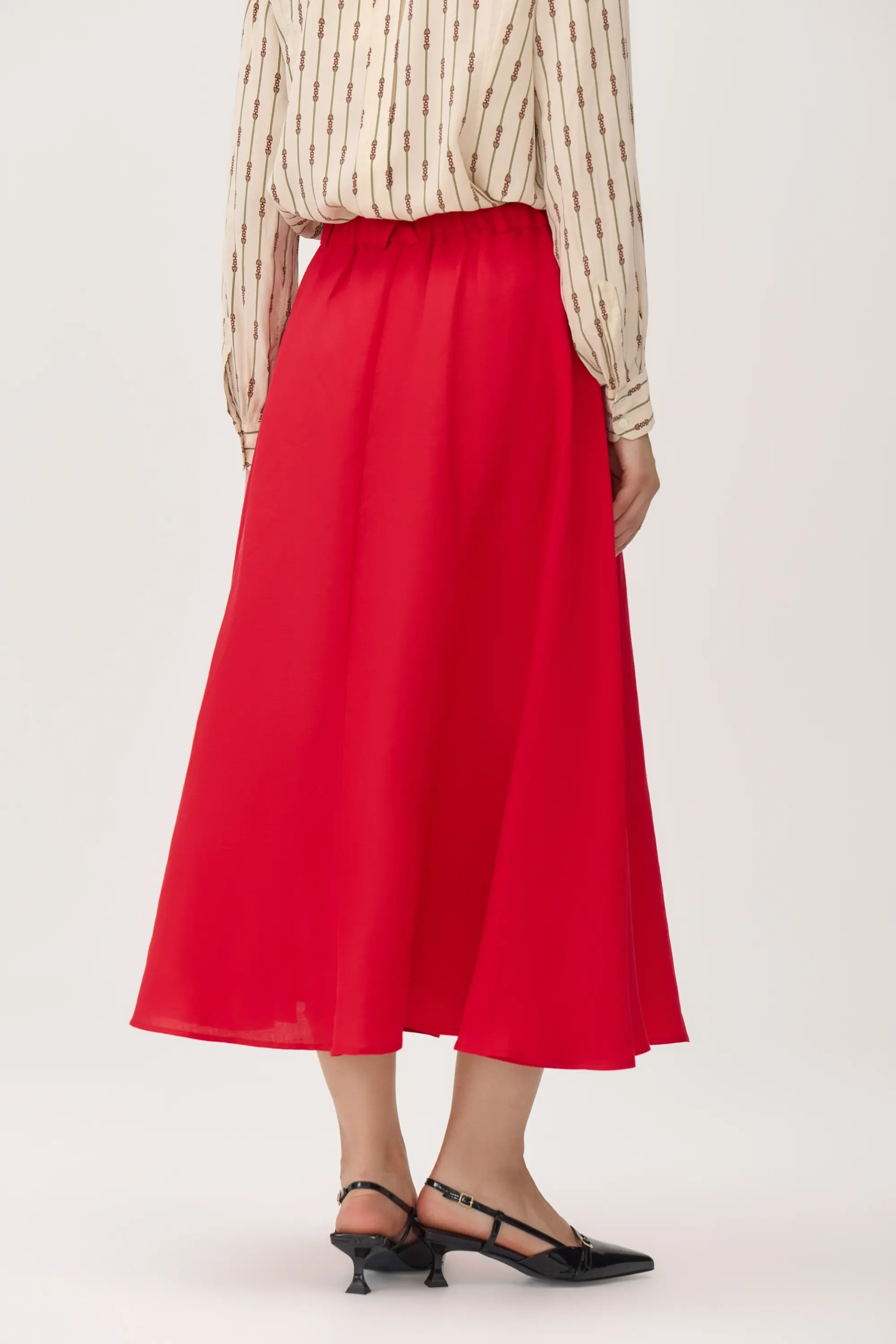 Льняная юбка А-силуэта