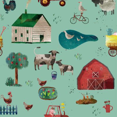 маленькая ферма голубая/farm blue