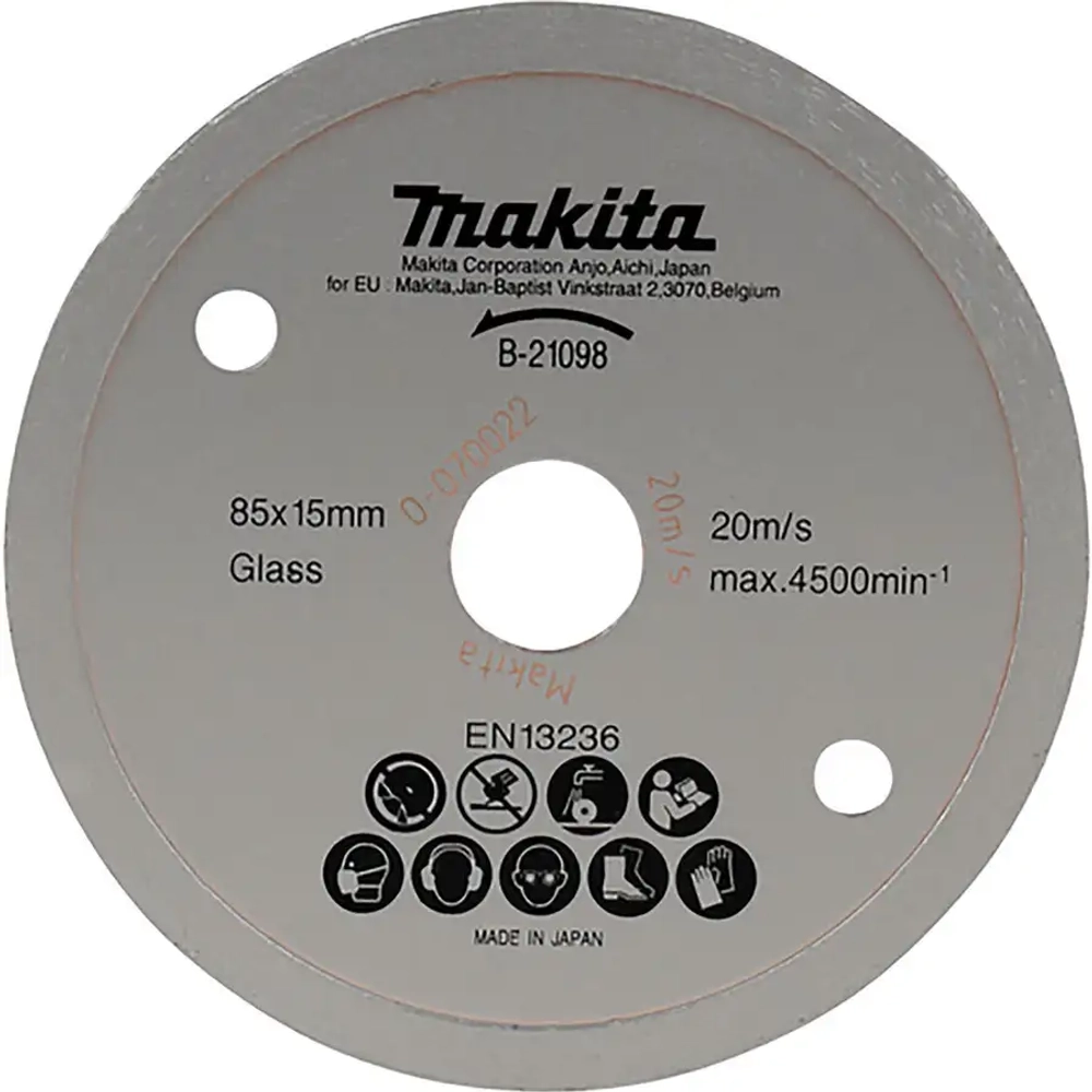 Алмазный диск по стеклу 85х1,8х15 мм Makita B-21098