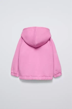 ZARA ХУДИ С НАДПИСЬЮ, ТЕМНО-РОЗОВЫЙ