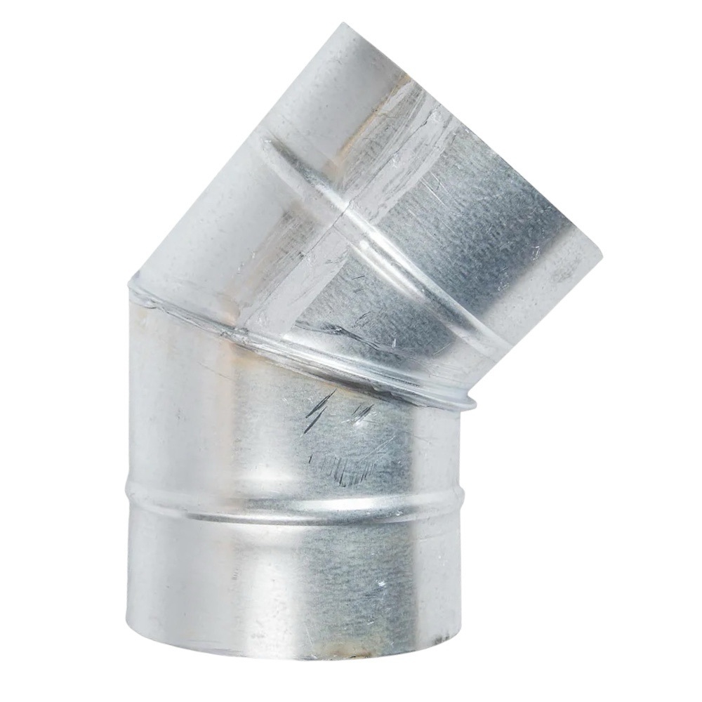 Отвод оцинкованный D120 мм 45°