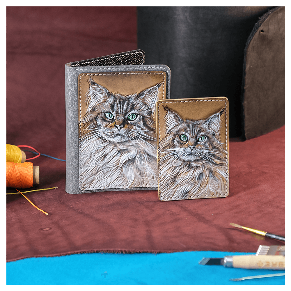 Кожаная обложка на паспорт «Кысь»